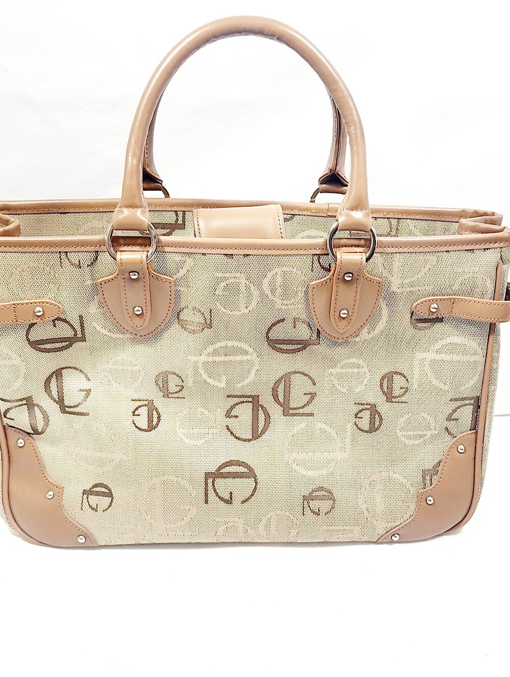 Guy Laroche Canvas Leather Satchel